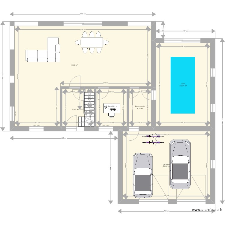 Van Hecke. Plan de 13 pièces et 253 m2