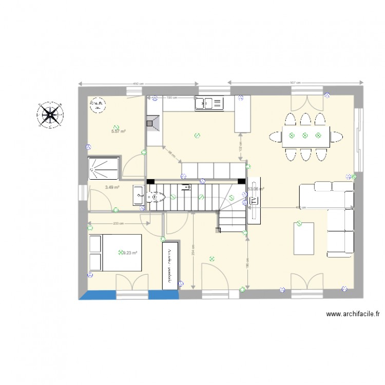 Plan maison RDC V8. Plan de 0 pièce et 0 m2