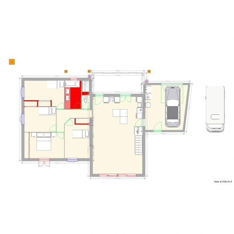 Maison  Travaux v2. Plan de 0 pièce et 0 m2