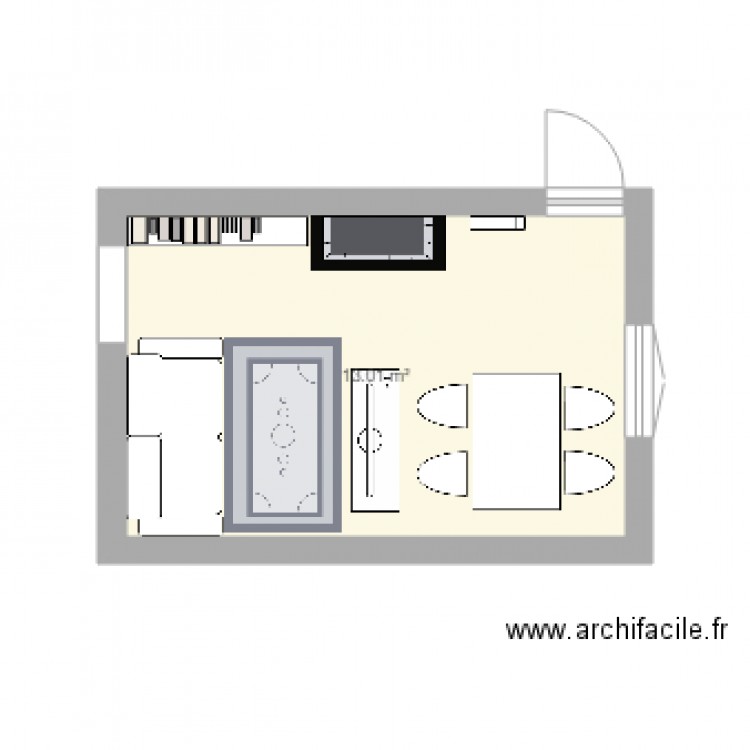 Salon studio Bouchet type2. Plan de 0 pièce et 0 m2