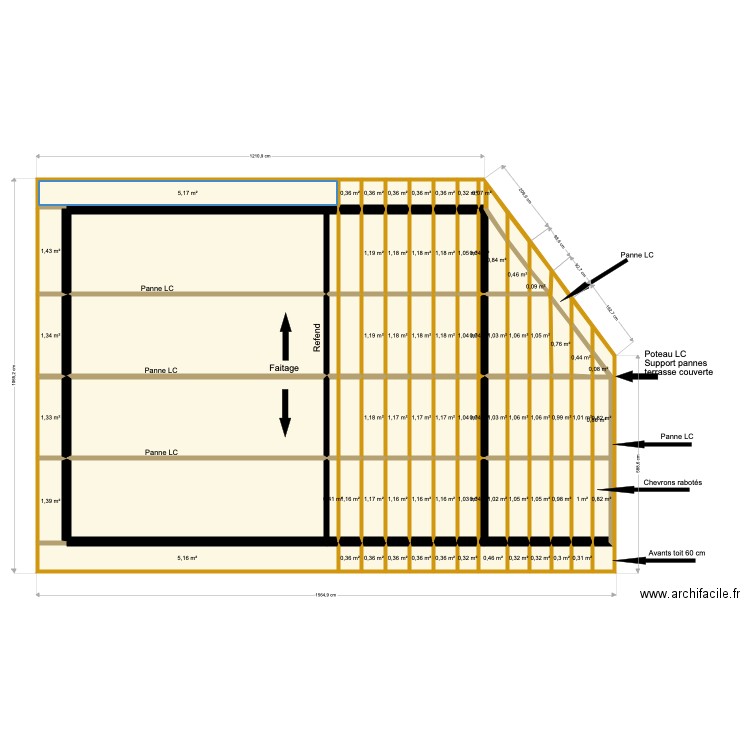 Maison Coms structure charpente2. Plan de 0 pièce et 0 m2