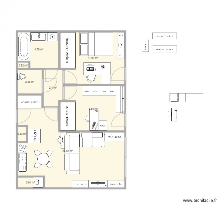 Appartement  2. Plan de 0 pièce et 0 m2