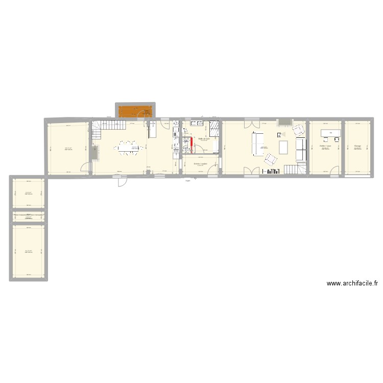 casa le ranger - plan SDB V2. Plan de 16 pièces et 267 m2
