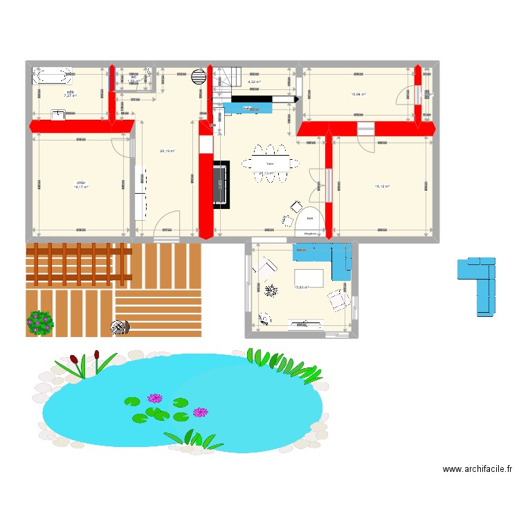 NAGEL extension 2022. Plan de 10 pièces et 123 m2