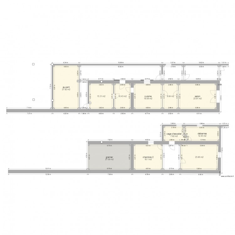 domsure rdc et premier étage projet. Plan de 0 pièce et 0 m2