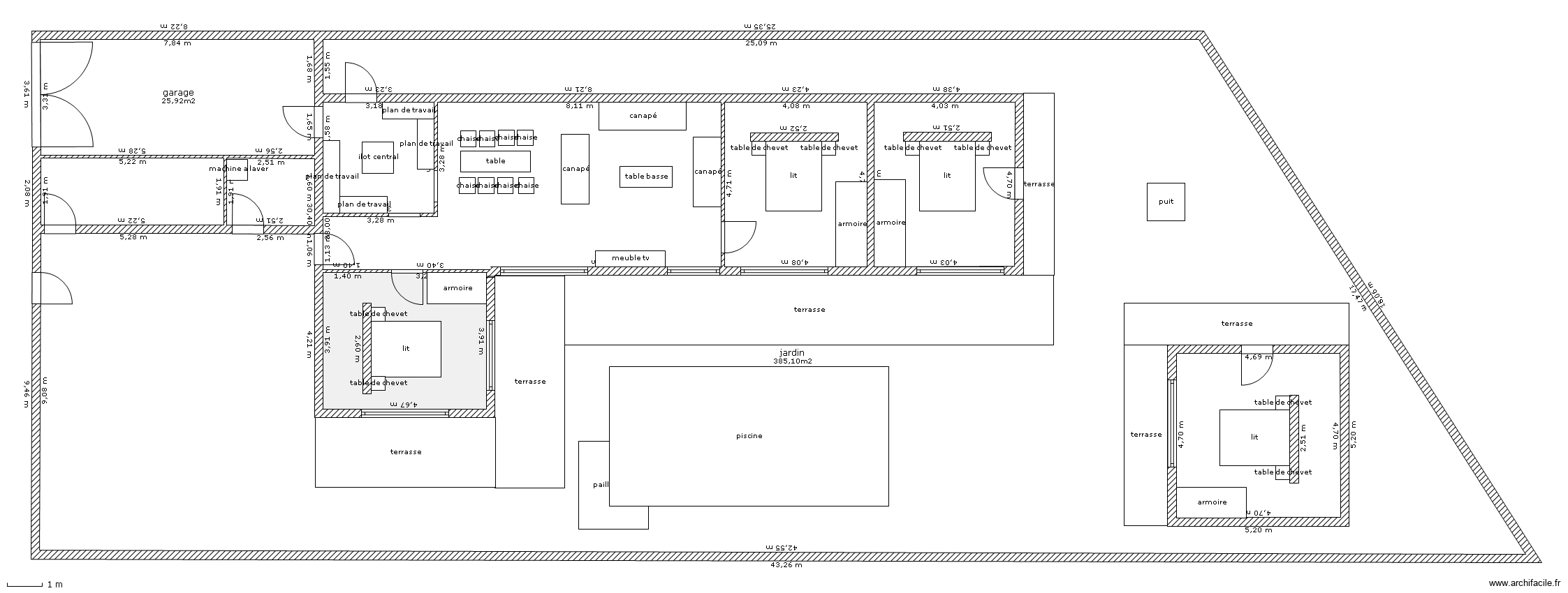 plan maison senegal. Plan de 3 pièces et 429 m2
