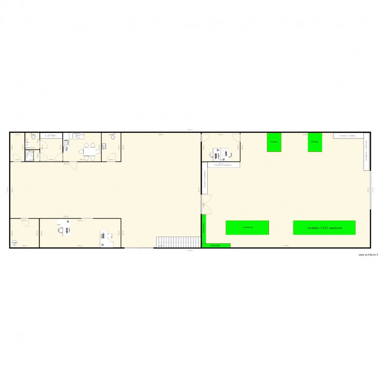 Design et Agencement étage et showroom. Plan de 0 pièce et 0 m2