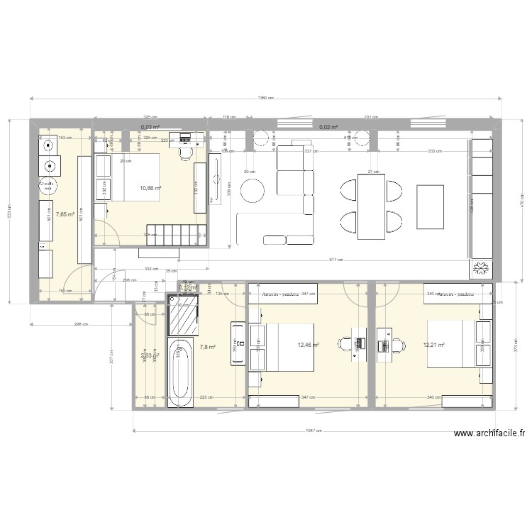 PLAN HENNEBONT. Plan de 9 pièces et 54 m2