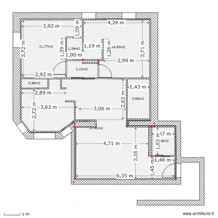 ortolan etage meublé. Plan de 0 pièce et 0 m2
