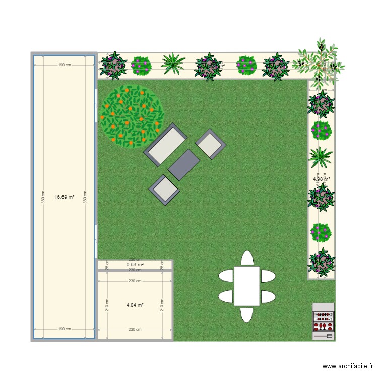 jardin futur. Plan de 0 pièce et 0 m2