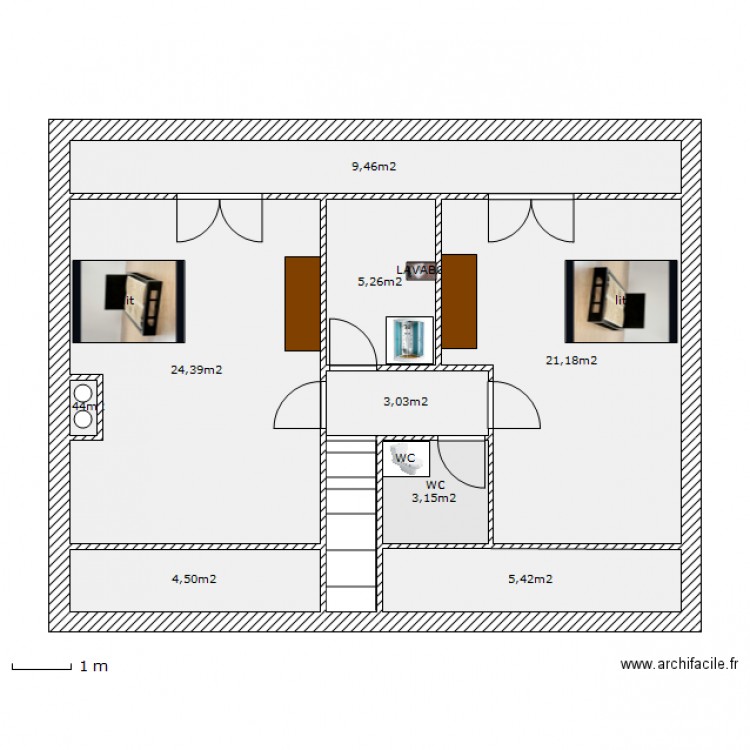 Cornouaille etage v3. Plan de 0 pièce et 0 m2