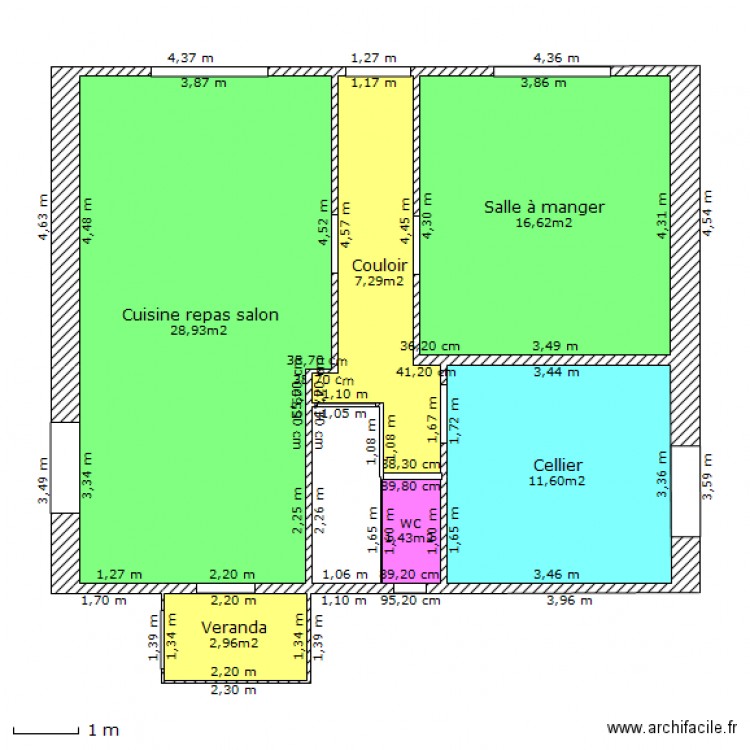 Habitation principale actuelle. Plan de 0 pièce et 0 m2