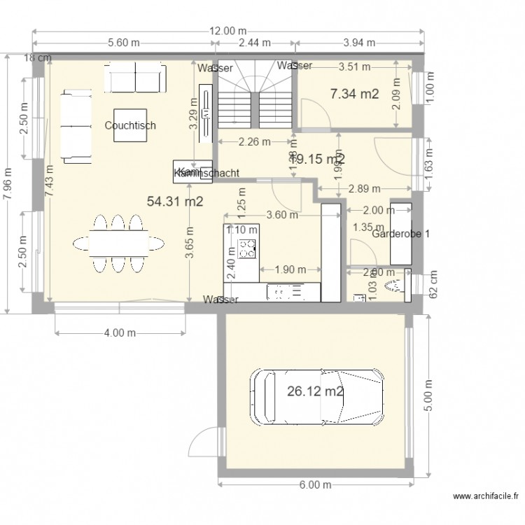 Haus LAIM EG 8x12 var7. Plan de 0 pièce et 0 m2