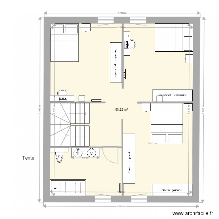 1er etagesdb sans baignoireV3. Plan de 0 pièce et 0 m2