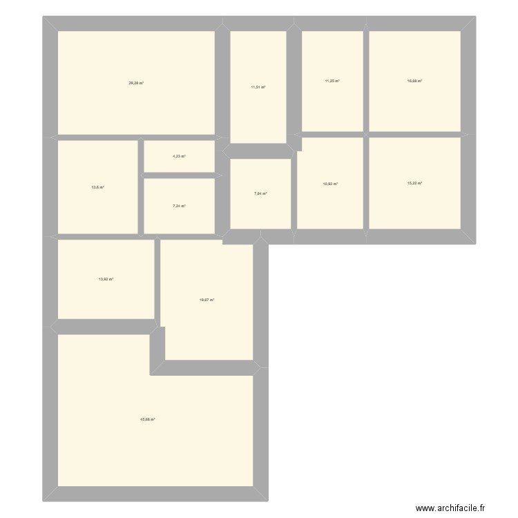 Plan SCI HOUSE OFKLEIN. Plan de 13 pièces et 207 m2