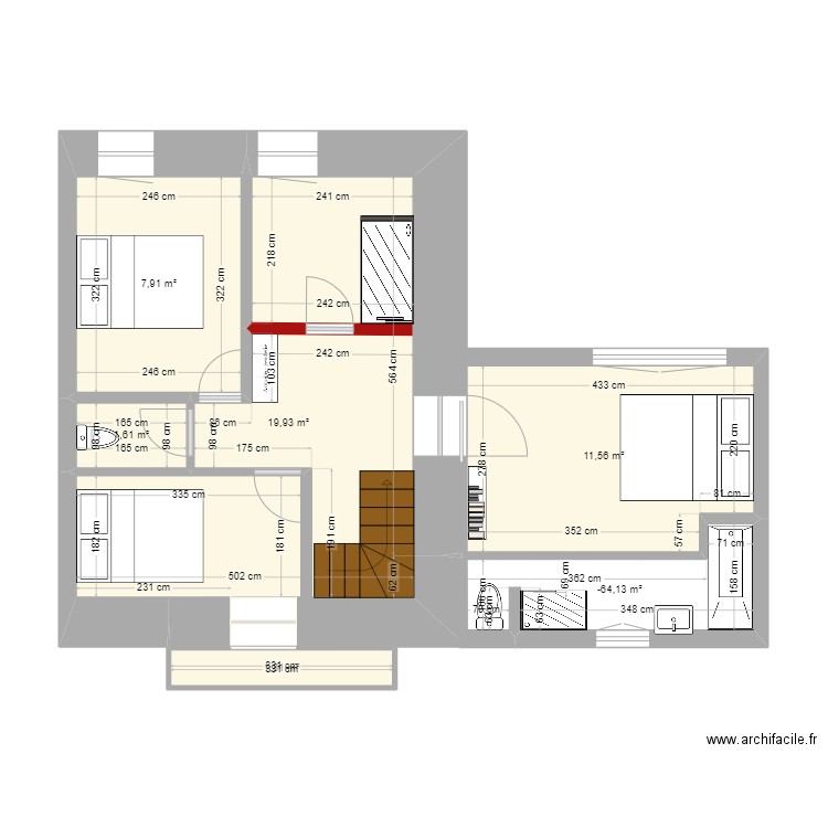 MONACHICHI 1er. Plan de 6 pièces et 48 m2