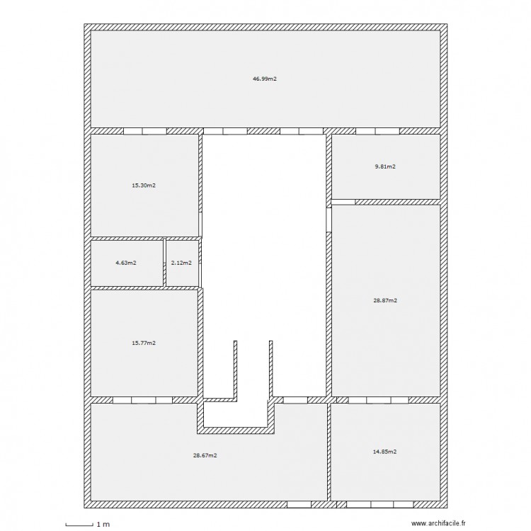 s/s hassania - Plan 9 pièces 167 m2 dessiné par amicalin s/s hassania - Plan 9 pièces 167 m2 dessiné par amicalin