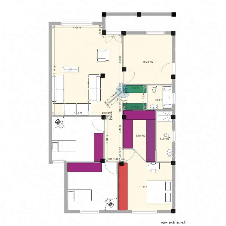 Projet étage Fourti 07032015. Plan de 0 pièce et 0 m2
