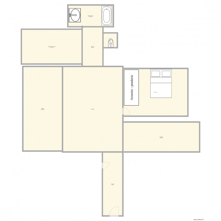 Plan appartement. Plan de 0 pièce et 0 m2