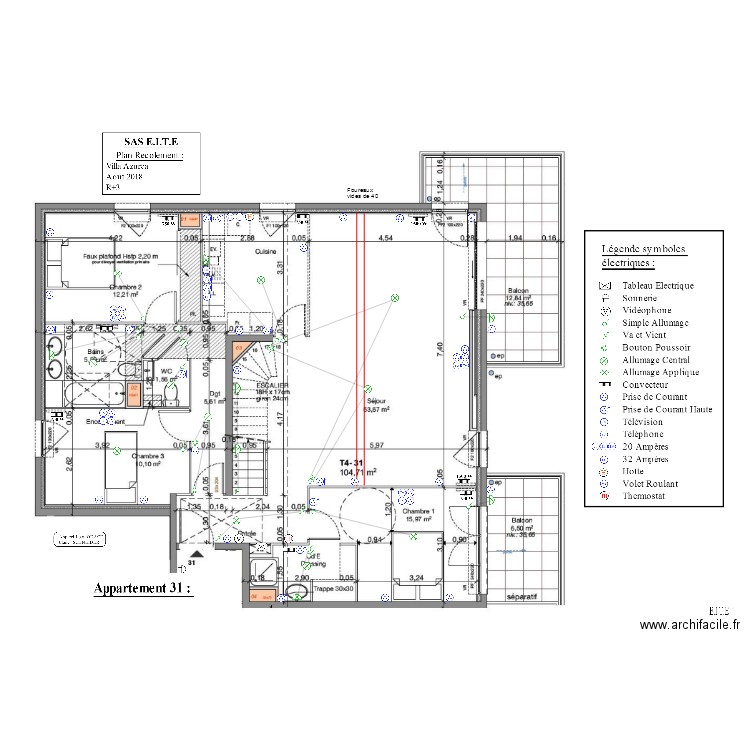 Appartement 31 Villa Azurea RECOLEMENT. Plan de 0 pièce et 0 m2