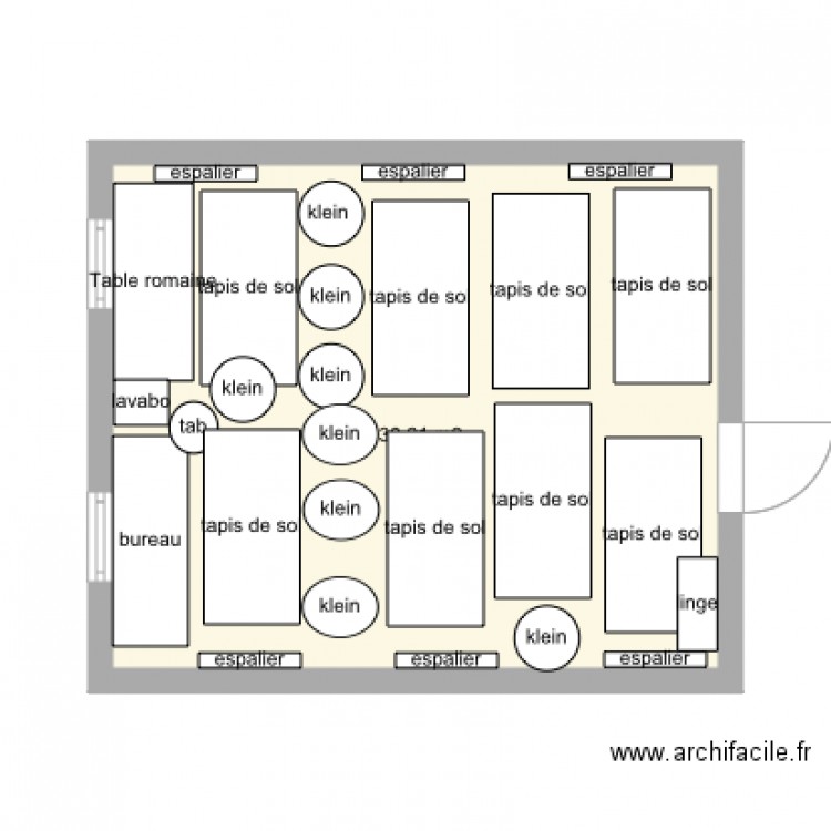 Proposition  futur IURC PARIS salle Rachis 30 m2. Plan de 0 pièce et 0 m2