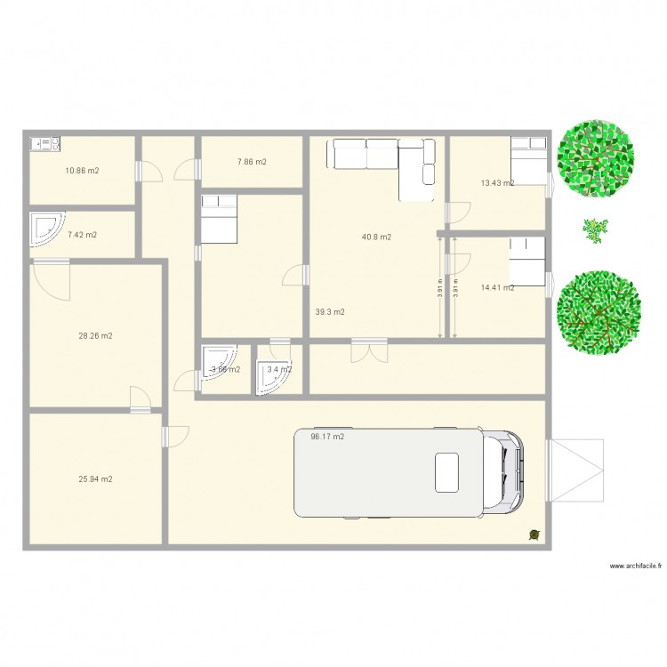 Plan Maison Magnambougou. Plan de 0 pièce et 0 m2