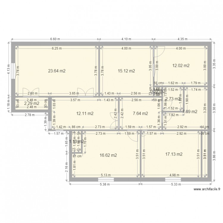 Etage Variante 1. Plan de 0 pièce et 0 m2