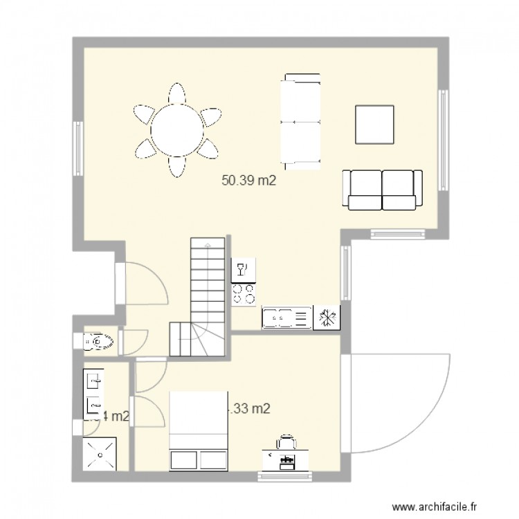 plan maison superfcie RDC AA. Plan de 0 pièce et 0 m2