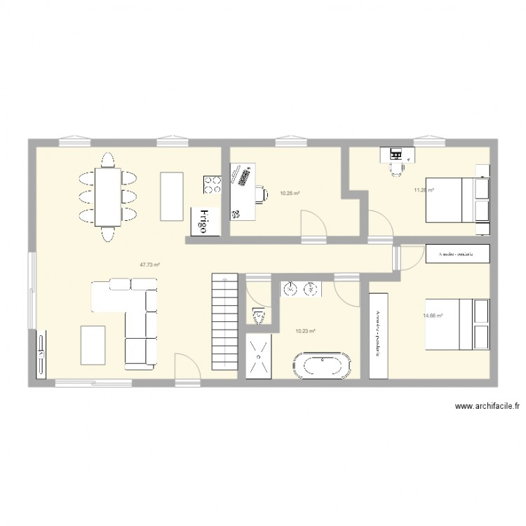 Plan maison 95 m2. Plan de 0 pièce et 0 m2