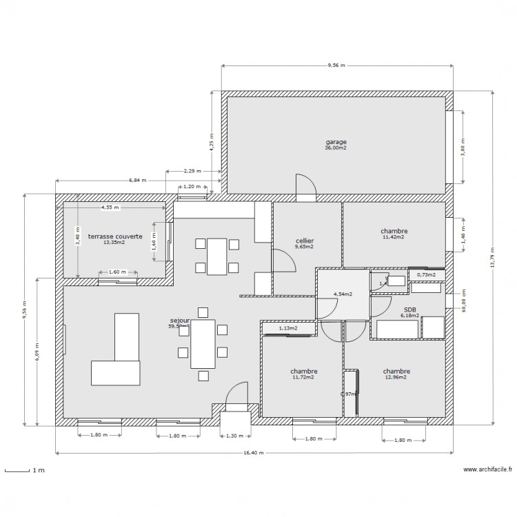 PC5 VUE EN PLAN   maison CABALLUD/LAFITTE 46090 TRESPOUX. Plan de 0 pièce et 0 m2
