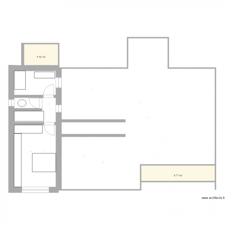 CREATION Projet Interieur Etage choix 2 BIS. Plan de 0 pièce et 0 m2