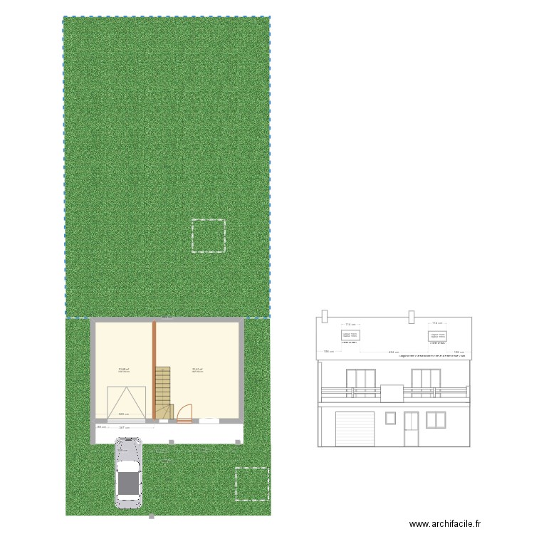 Plan maison conflans. Plan de 3 pièces et 107 m2