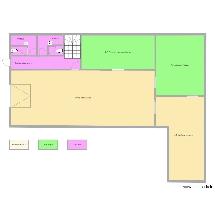 Thalassa 001 bis zones. Plan de 12 pièces et 208 m2