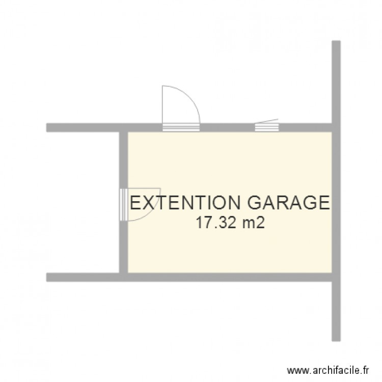 EXTENTION GARAGE. Plan de 0 pièce et 0 m2