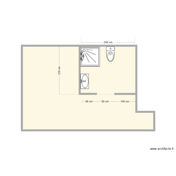 LEGAY Etage 2. Plan de 1 pièce et 20 m2