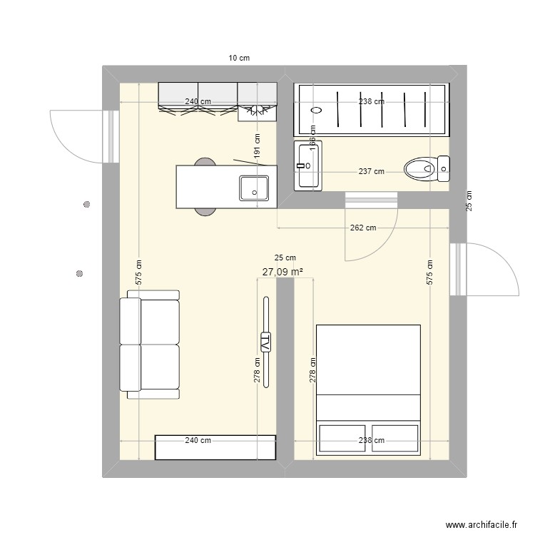 algoma garage Couloir 2. Plan de 1 pièce et 27 m2