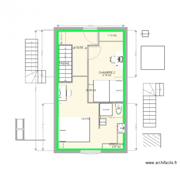 Maison etage futur v2 1. Plan de 0 pièce et 0 m2