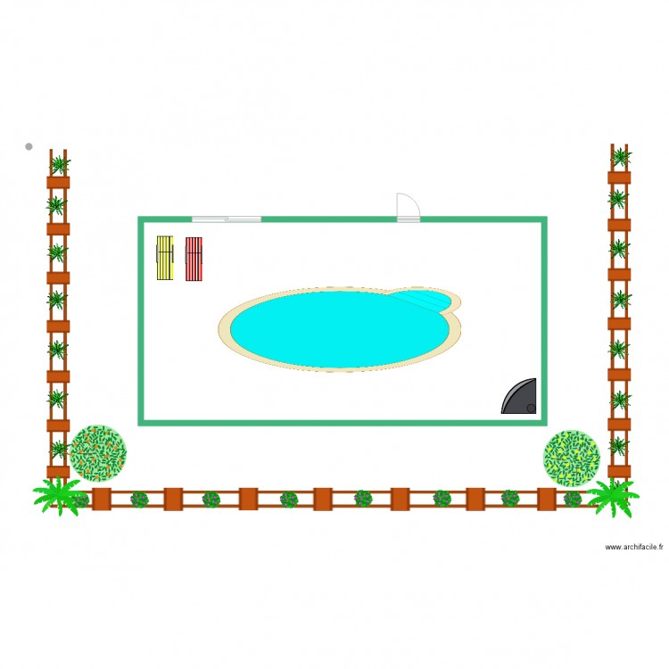 piscine . Plan de 0 pièce et 0 m2