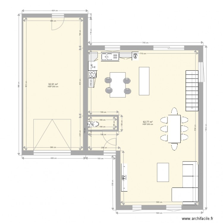 Plan projet maison rdc. Plan de 0 pièce et 0 m2