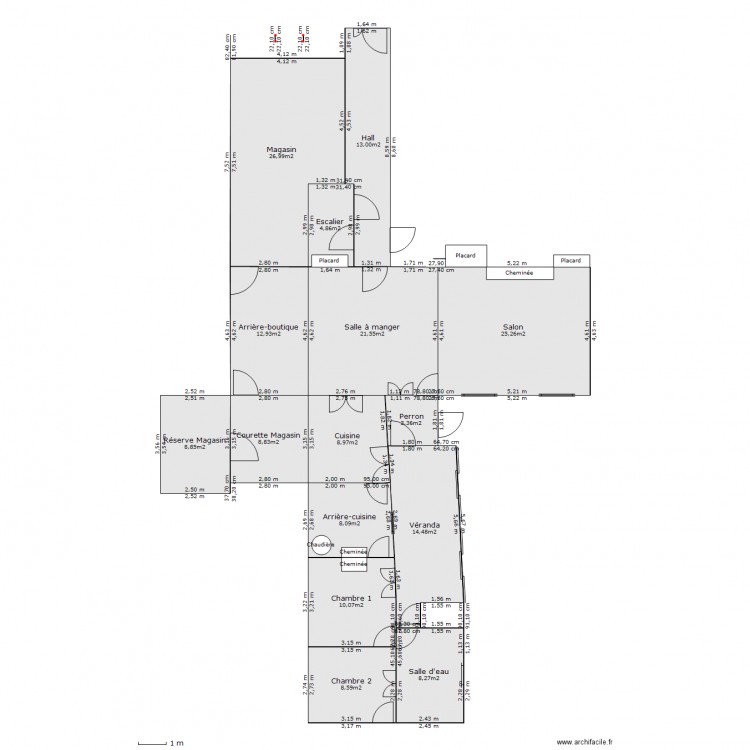 Plan maison avant travaux-1-rdc-vide. Plan de 0 pièce et 0 m2