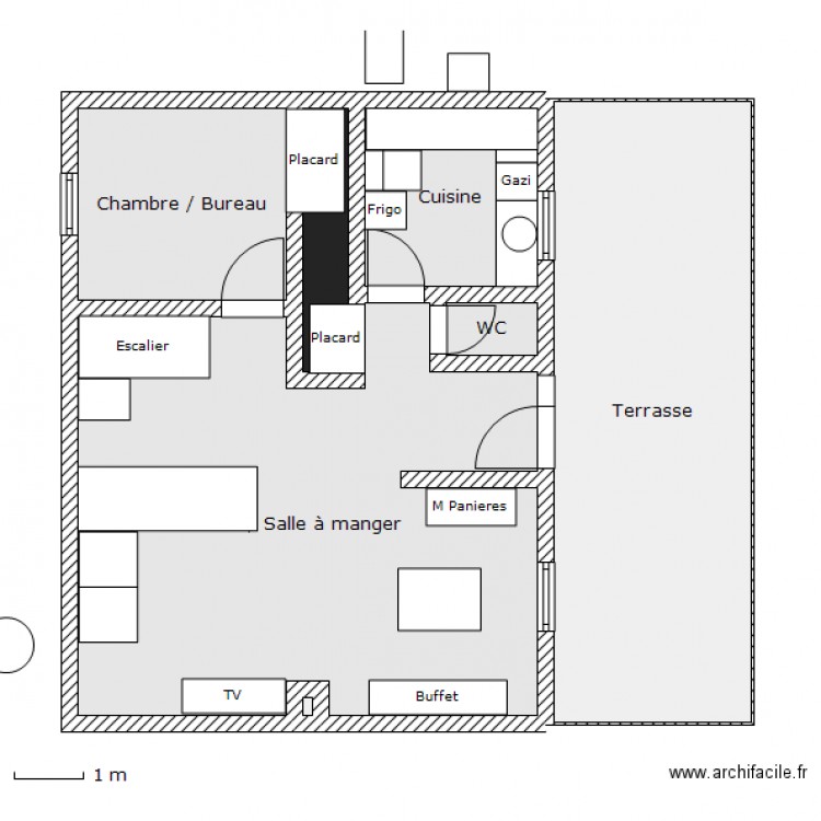 RDC Maison. Plan de 0 pièce et 0 m2