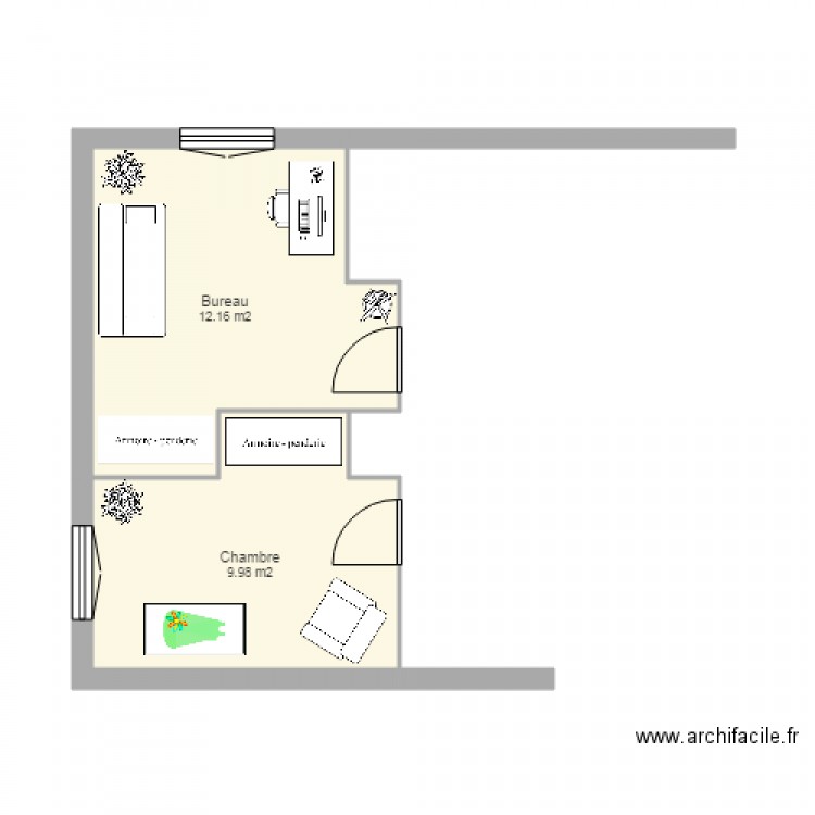 plan appartement 22 m2