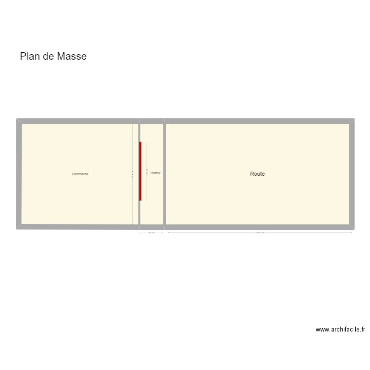 Plan de masse. Plan de 3 pièces et 97 m2