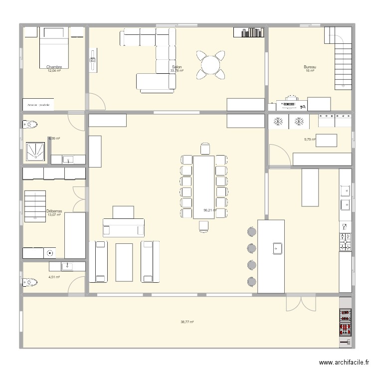 Maison Mangily 11 novembre 2022. Plan de 9 pièces et 231 m2