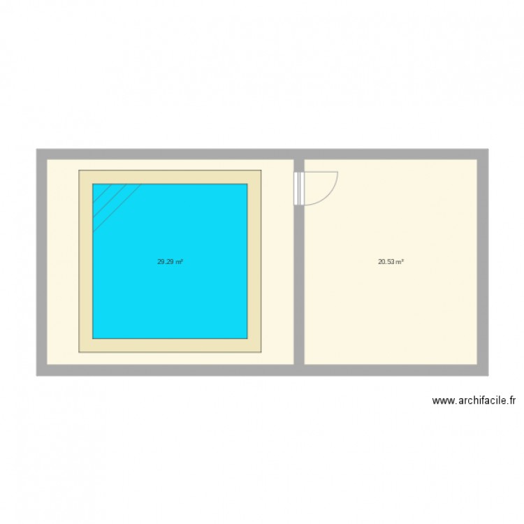 pool in o. Plan de 0 pièce et 0 m2
