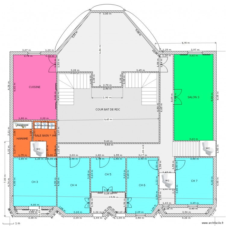 premier etage 1.1. Plan de 0 pièce et 0 m2