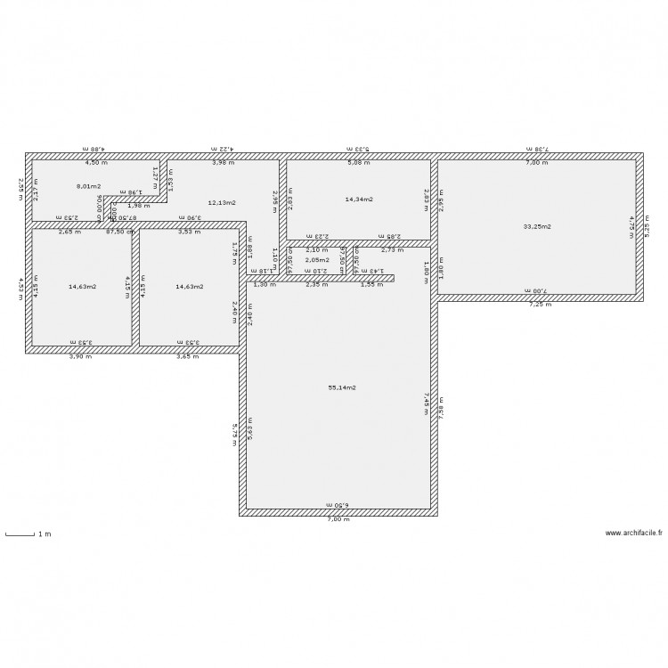 plan maison 7×7