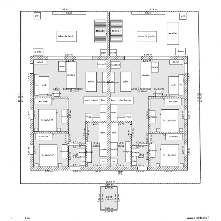 habitation - atelier transformation - 1er etage. Plan de 0 pièce et 0 m2