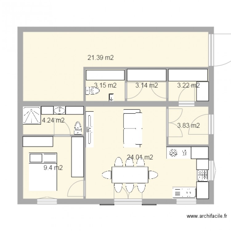 Plan de maison N 2. Plan de 0 pièce et 0 m2