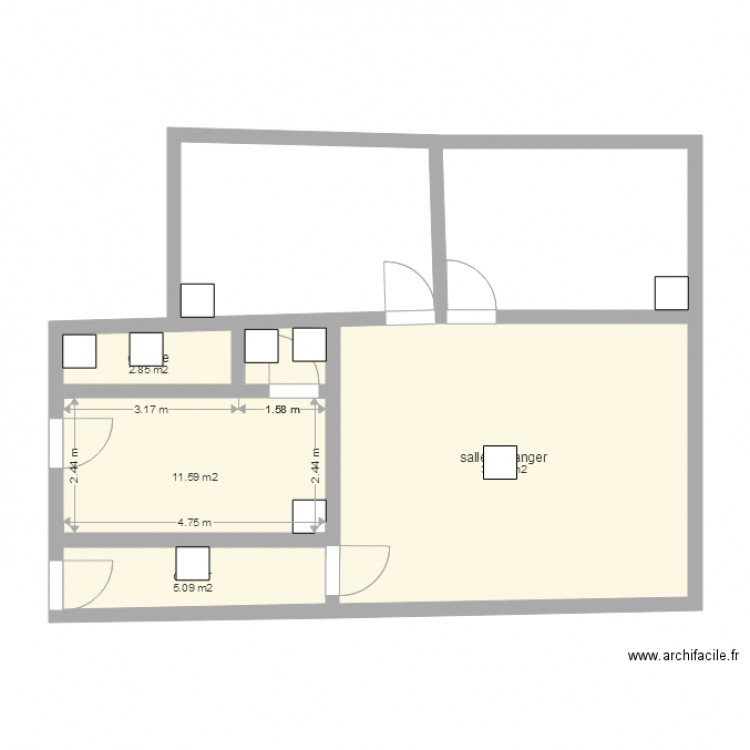 le plan de maison f4. Plan de 0 pièce et 0 m2